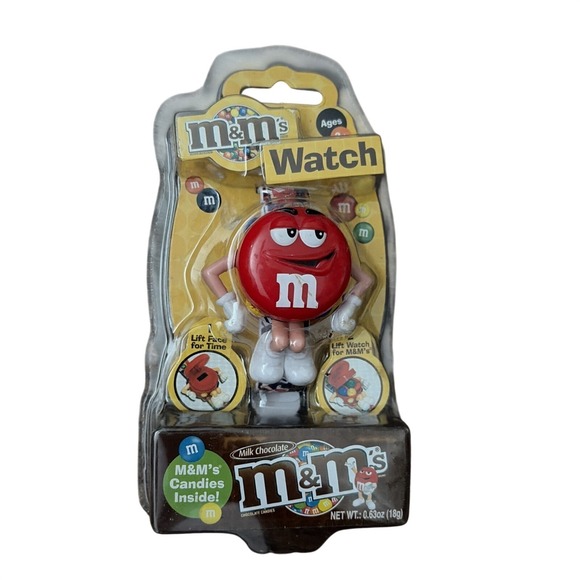 M&M'S Accessories - M&M's‎ 2007 Collectible Red Character 3D Digital Wrist Watch NIB Y2K Novelty OS